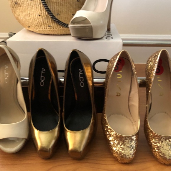Aldo Shoes - ALDO Gold High Heels, size 5